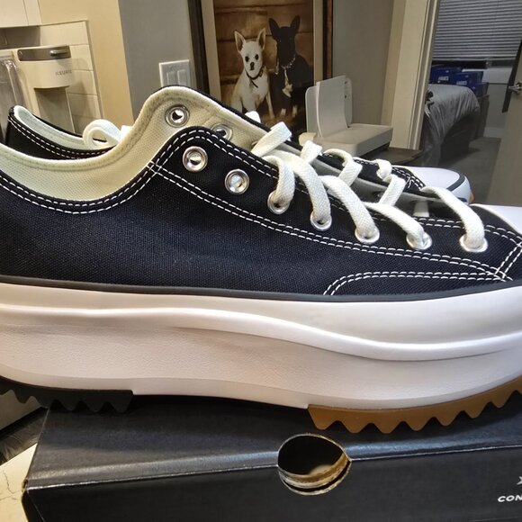 Converse Run Star Hike Low top men's Sneakers 168816C black Canvas SIZE 12 NEW - Picture 7 of 11